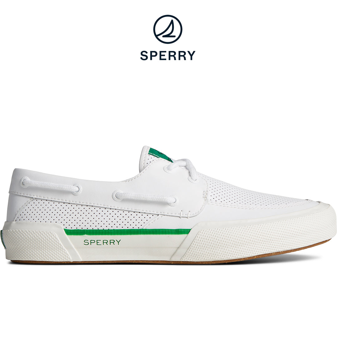 Mens white cheap sperry sneakers