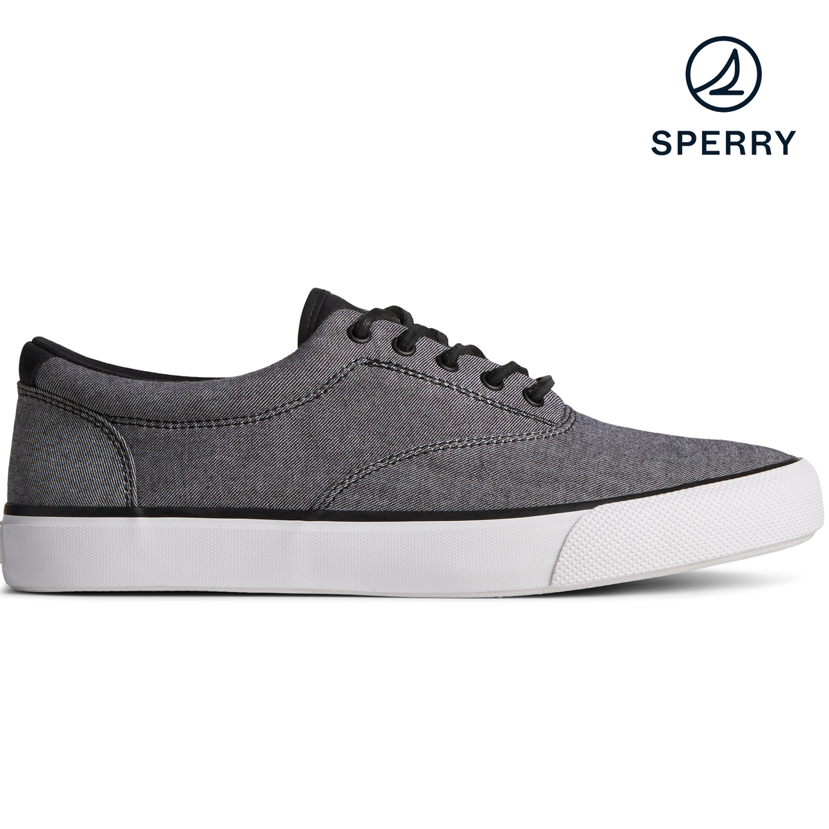 Sperry Men's Striper II CVO SeaCycled™  Twill Sneaker - Black (STS25196)