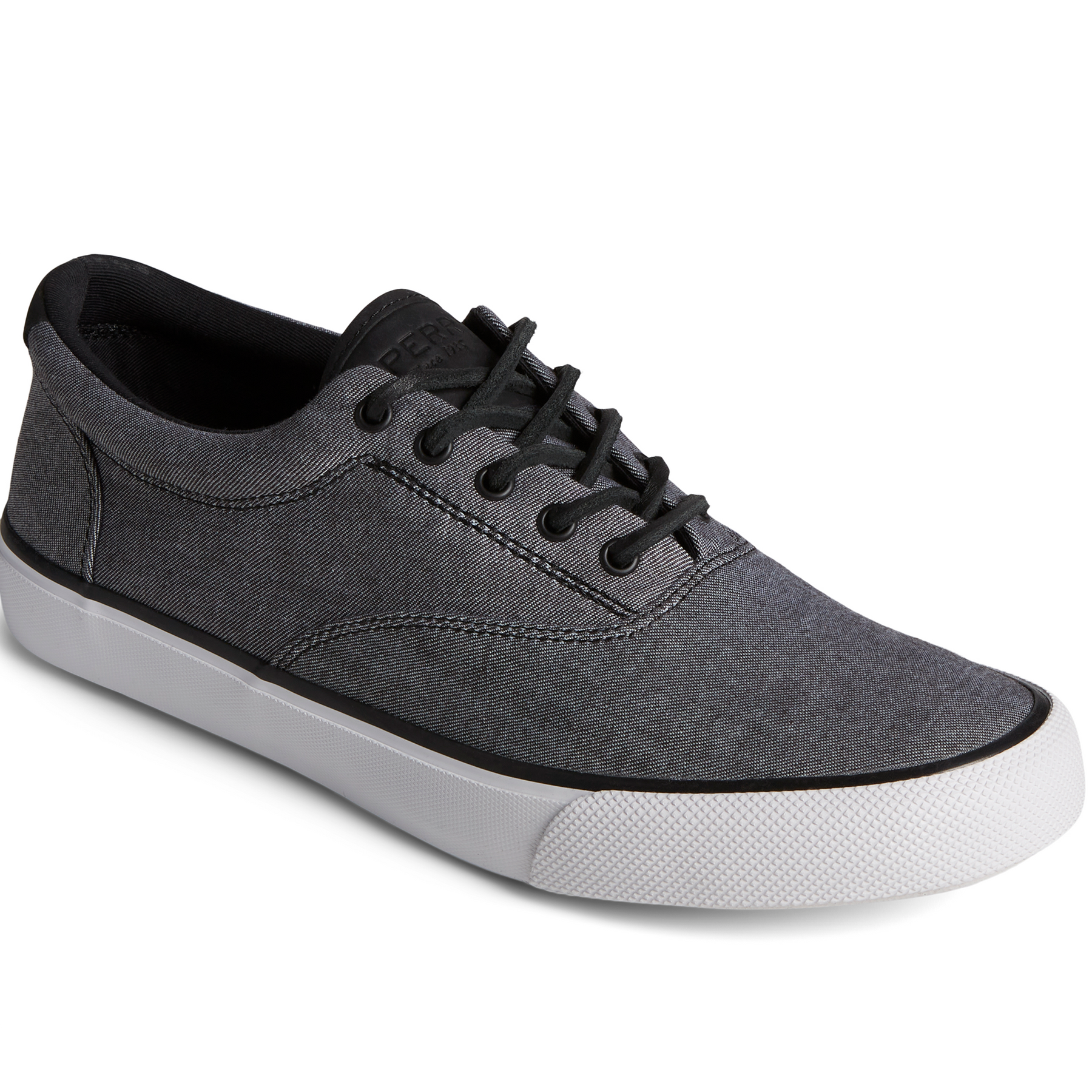 Sperry Men's Striper II CVO SeaCycled™ Twill Sneaker - Black (STS25196)