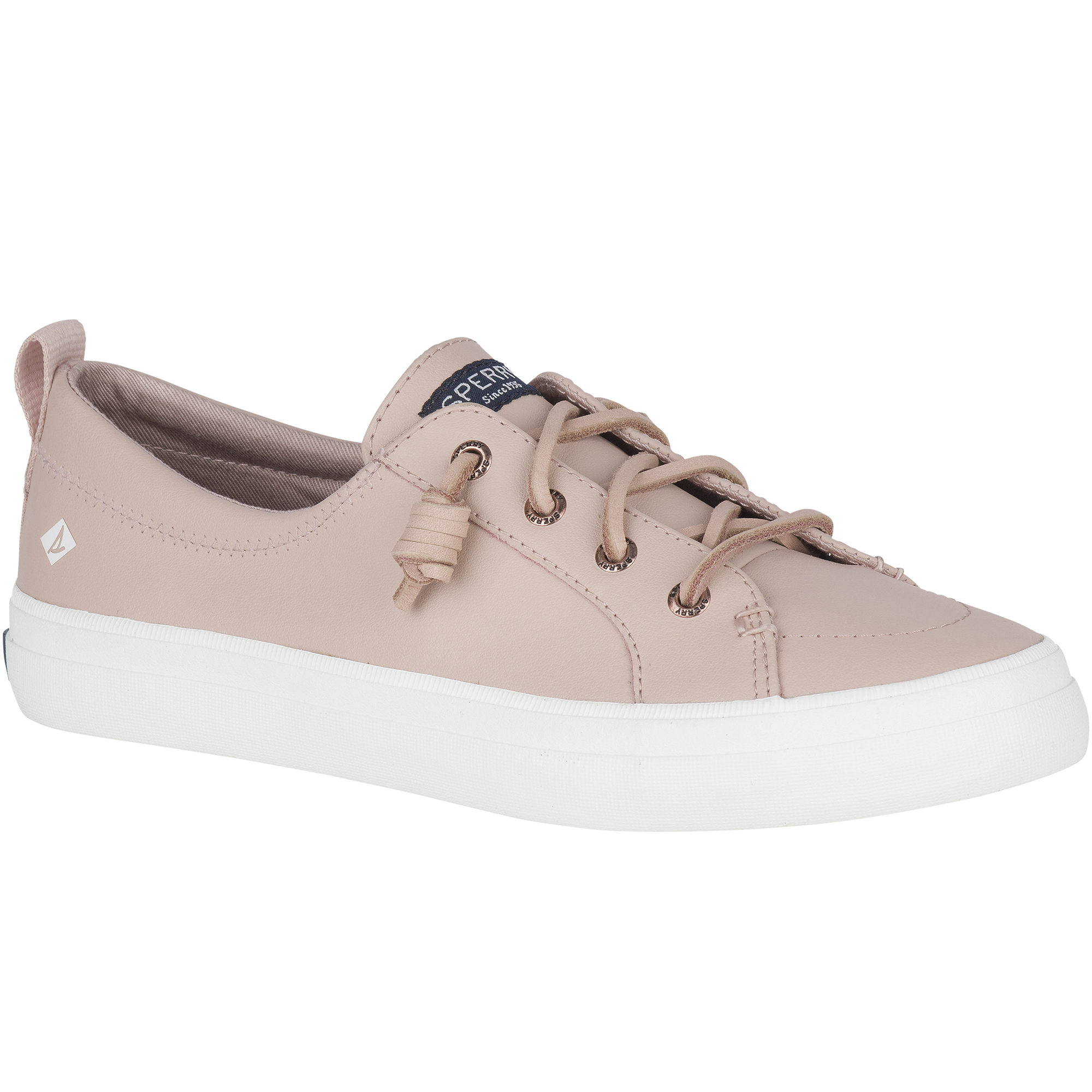 Women's Crest Vibe Leather Rose Dust Sneaker (STS84598)