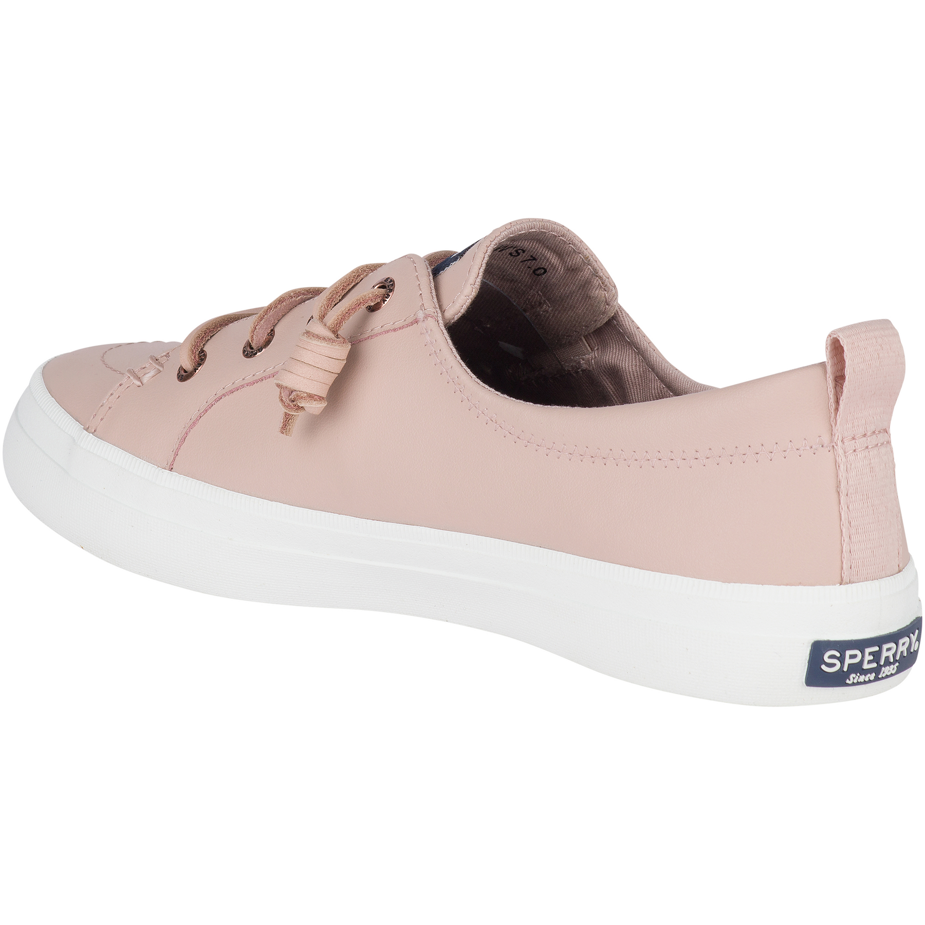 Women's Crest Vibe Leather Rose Dust Sneaker (STS84598)