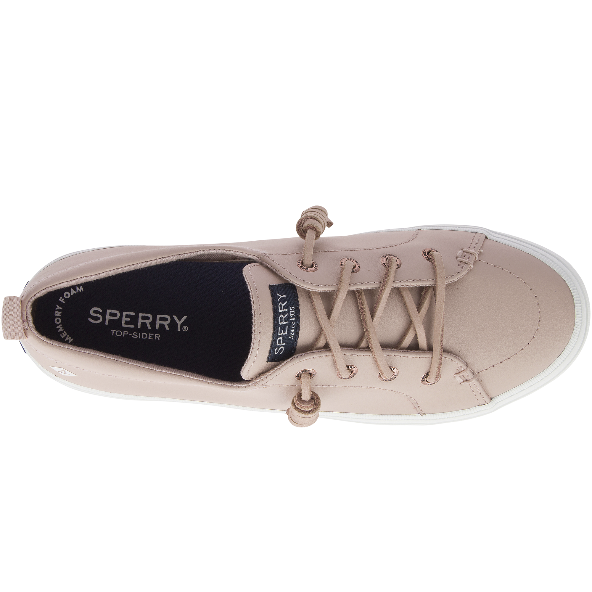 Women's Crest Vibe Leather Rose Dust Sneaker (STS84598)
