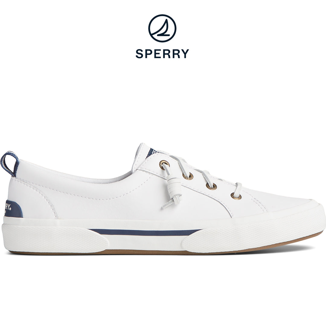 Women's Pier Wave Leather Sneakers - White (STS85749)