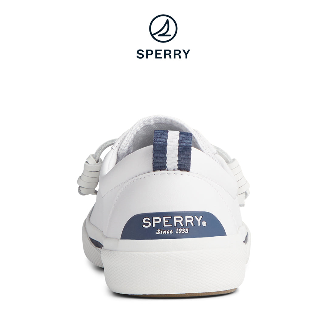 Women's Pier Wave Leather Sneakers - White (STS85749)