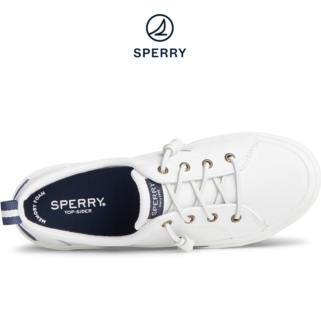 Women's Pier Wave Leather Sneakers - White (STS85749)