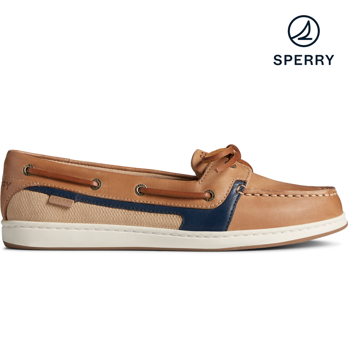 Women's Starfish Boat Shoes Tan/Navy (STS86212)