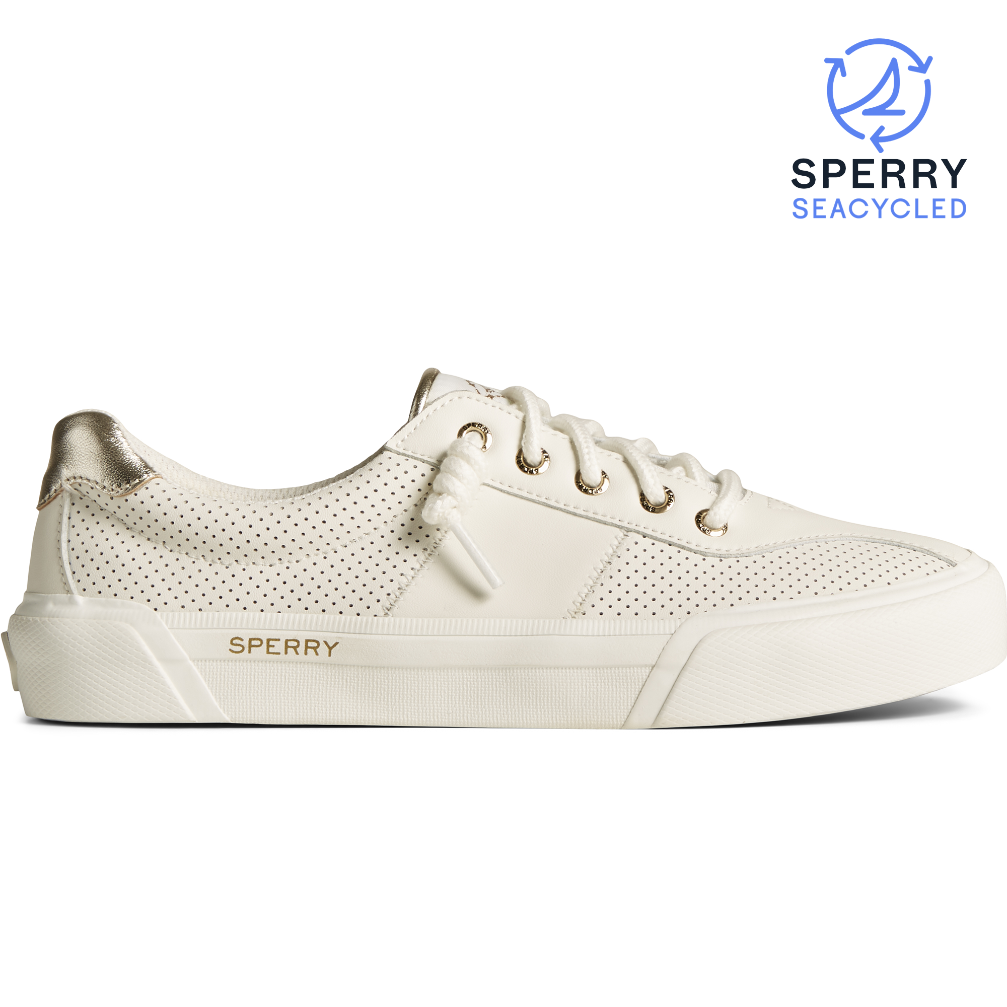 Women's SeaCycled™ Soletide Racy Metallic Sneaker - White