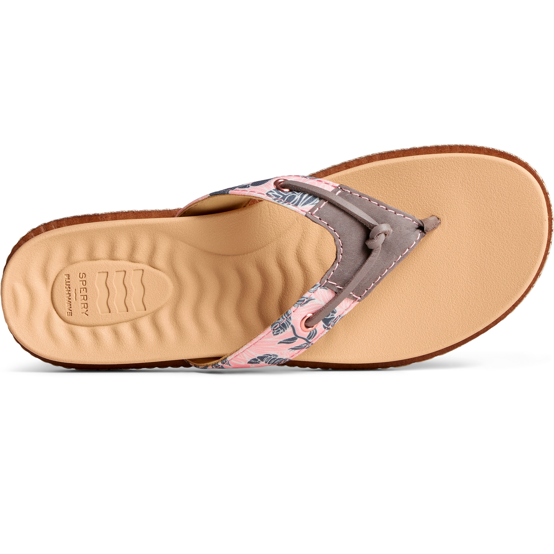Women's Waveside Plushwave Thong Resort Stripe Flip Flop Stripe - Pink (STS88266)