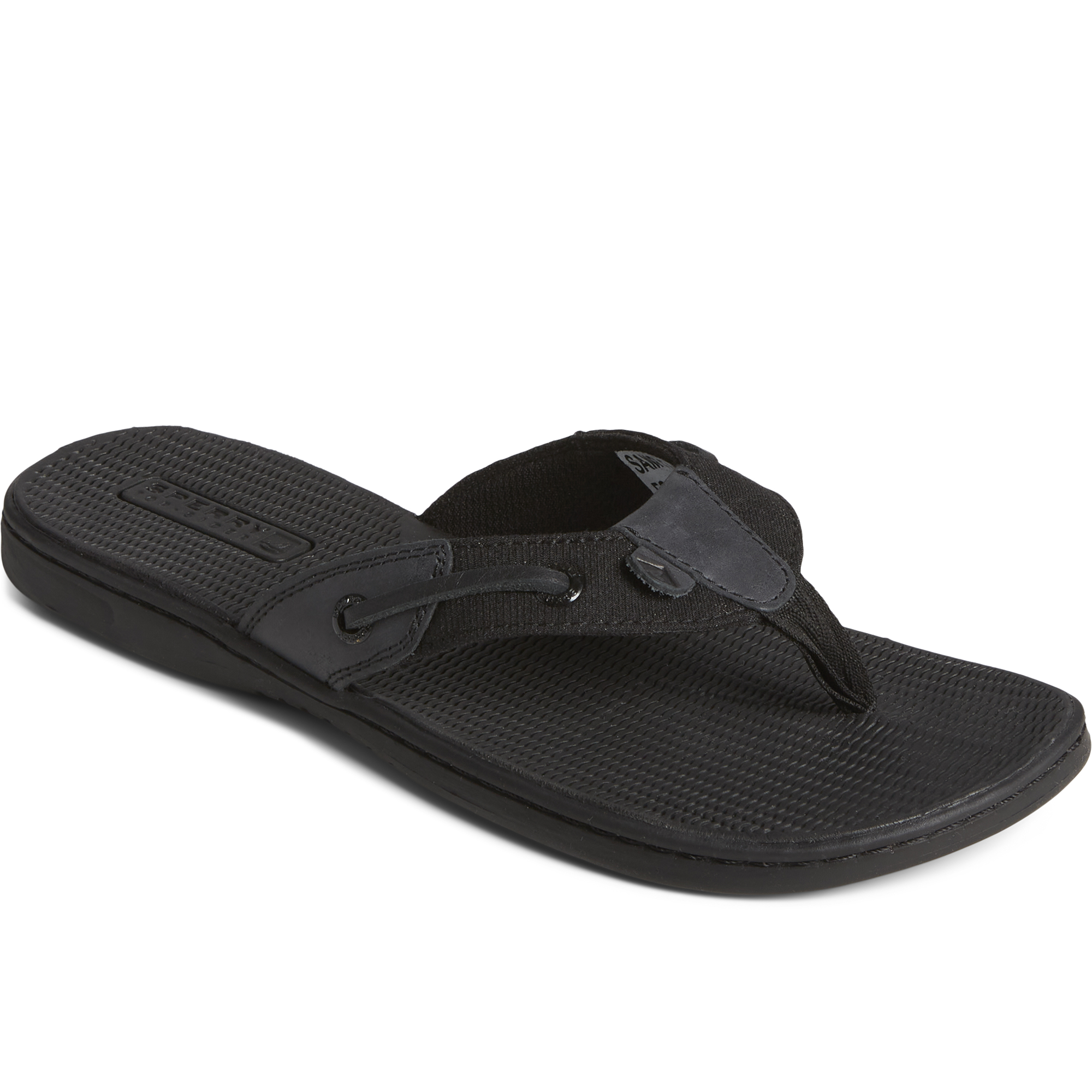Women's Seafish Iridescent Sparkle Flip Flop - Black (STS88589)