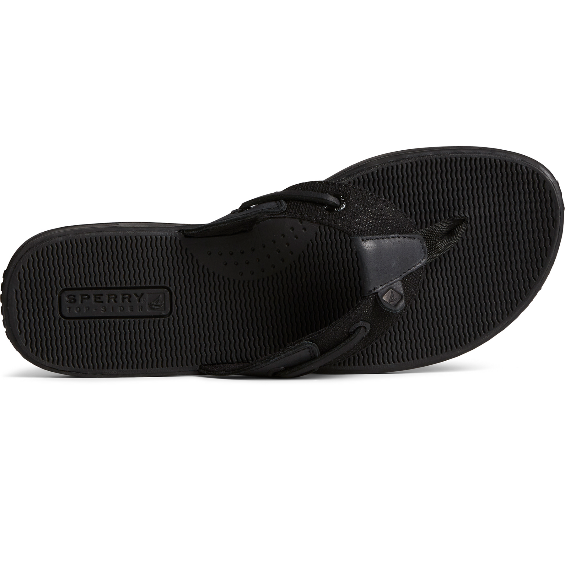Women's Seafish Iridescent Sparkle Flip Flop - Black (STS88589)