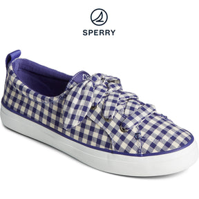 Women's SeaCycled™ Crest Vibe Gingham Sneaker Blue (STS88726)
