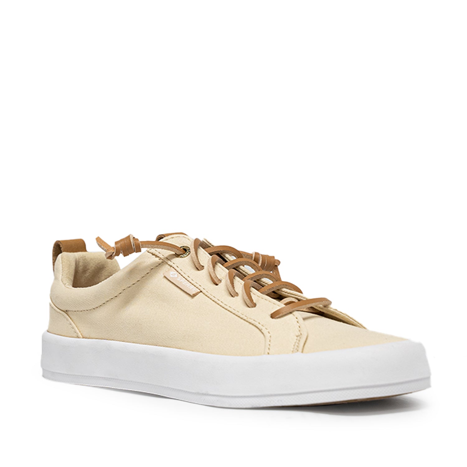 Women's Bermuda Beach Texttile Twill Flocked Sneakers - Light Beige (L10397915)