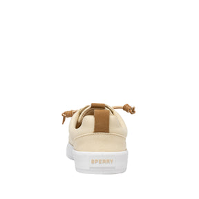 Women's Bermuda Beach Texttile Twill Flocked Sneakers - Light Beige (L10397915)