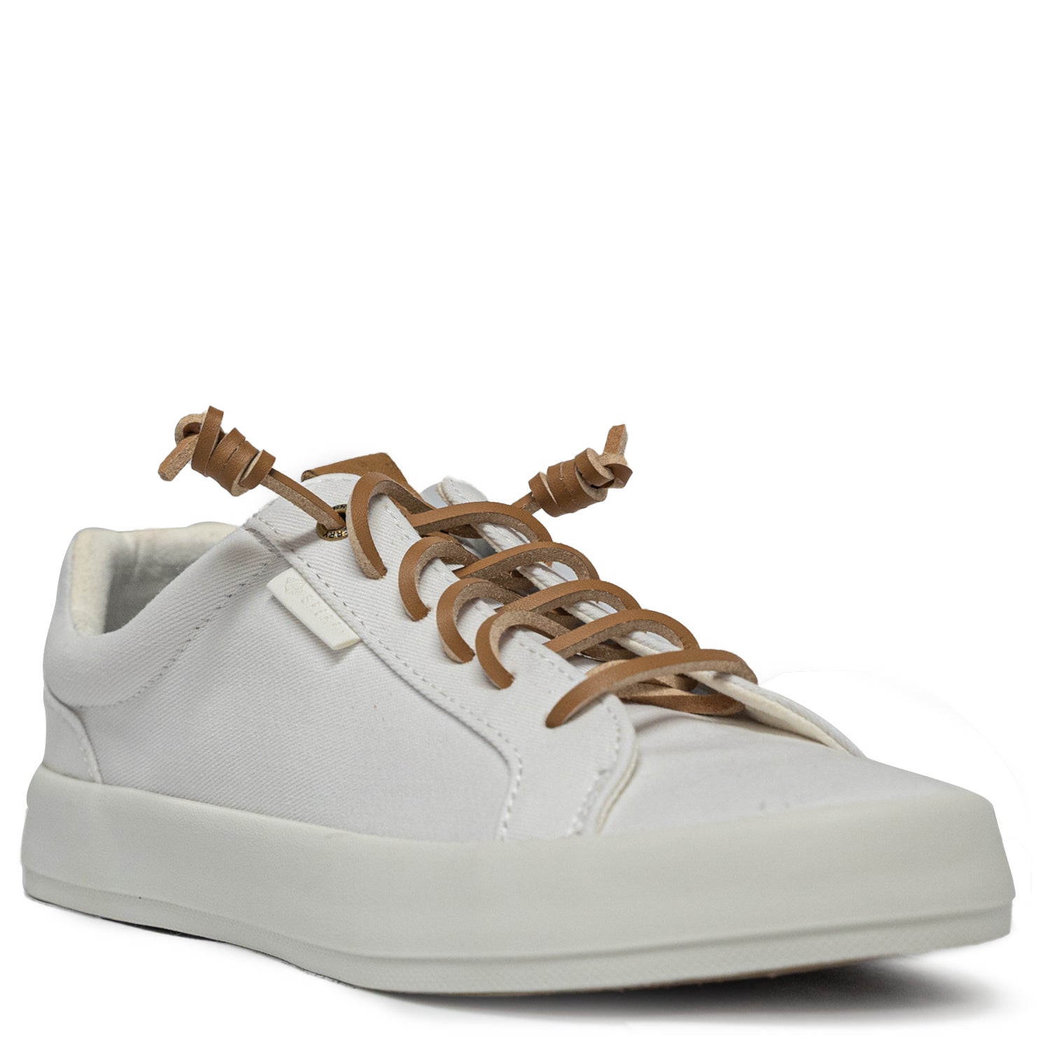 Women's Bermuda Beach Texttile Twill Flocked Sneakers - White (L10397917)