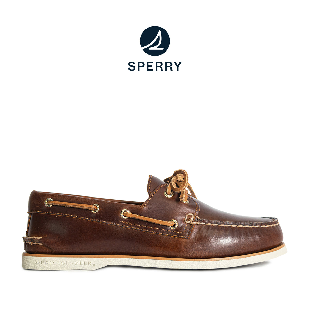 Men's Gold Authentic Original™ 2-Eye Boat Shoes Topsider - Tan (STS25731)