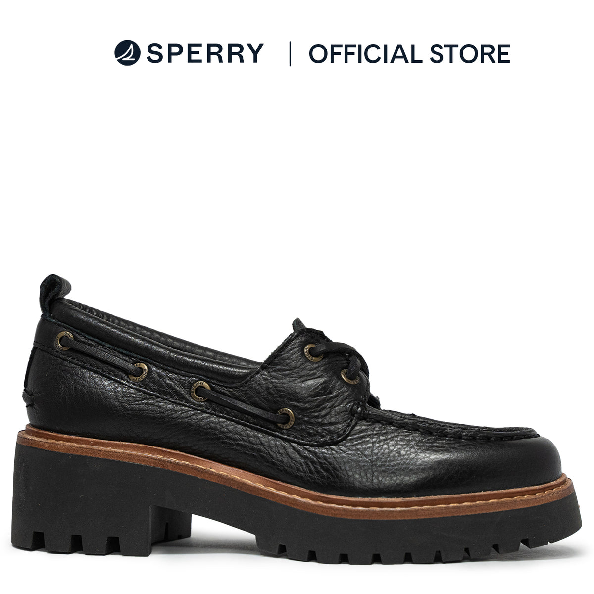 Women's Authentic Original™ 2 Eye Lug Boat Shoes - Black (L10414796)