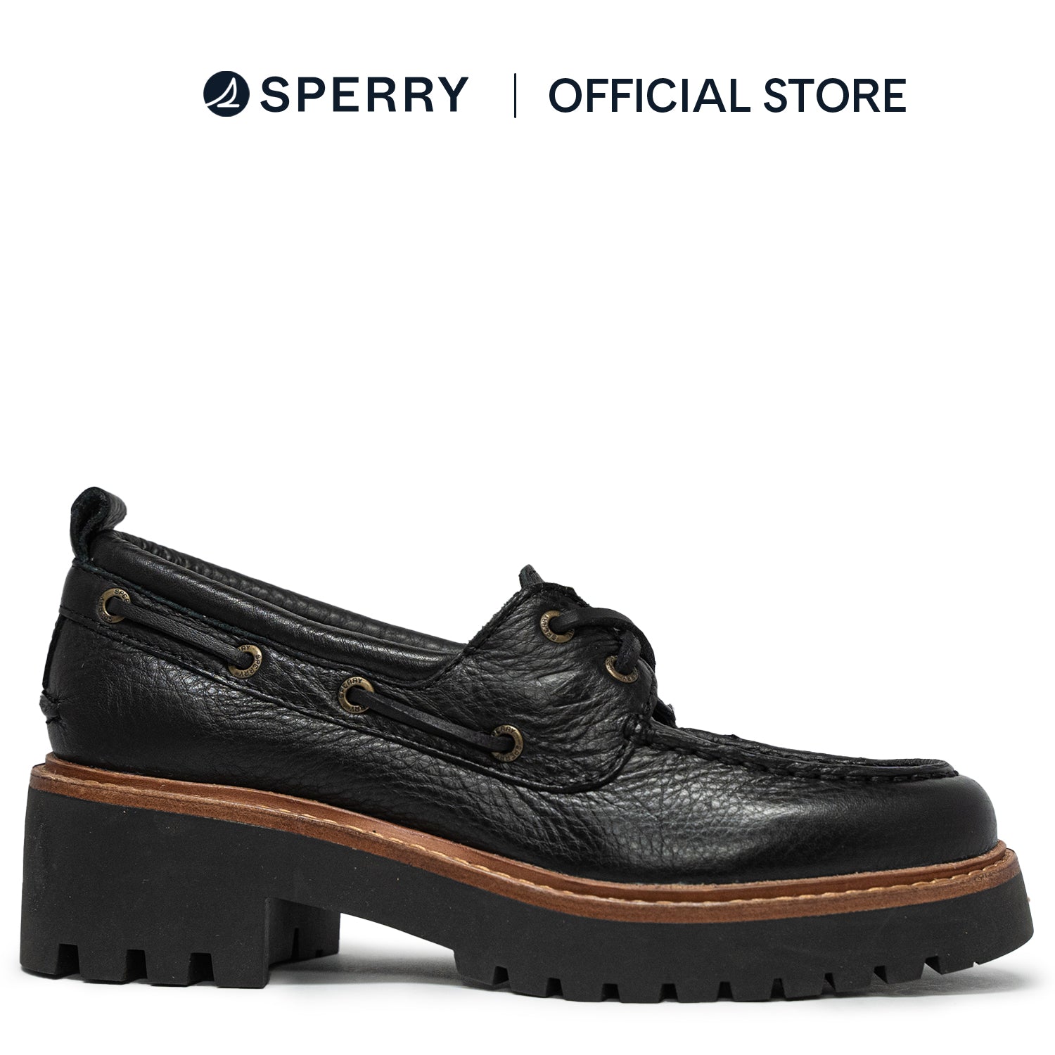 Women's Authentic Original™ 2 Eye Lug Boat Shoes - Black (L10414796)