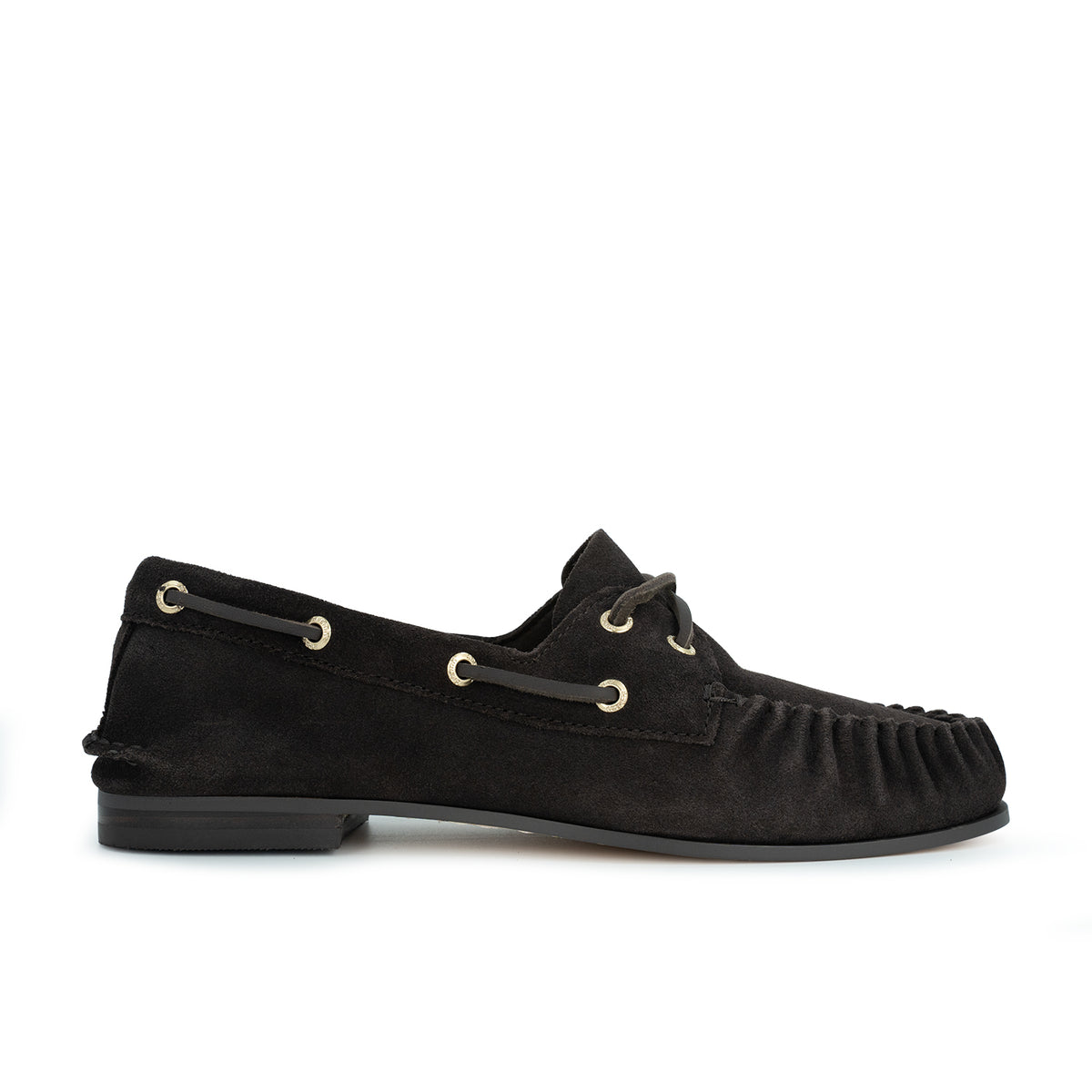 Women's Sammiboat Suede Boat Shoe - Dark Brown (L14447541)