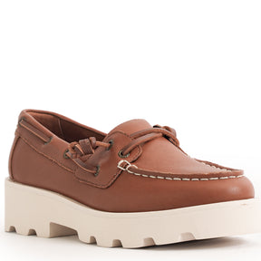 Women's Chunky Boat Leather - Tan (25F03052)