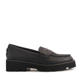 Women's Chunky Penny Casual Leather - Black (25F03062)