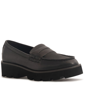 Women's Chunky Penny Casual Leather - Black (25F03062)