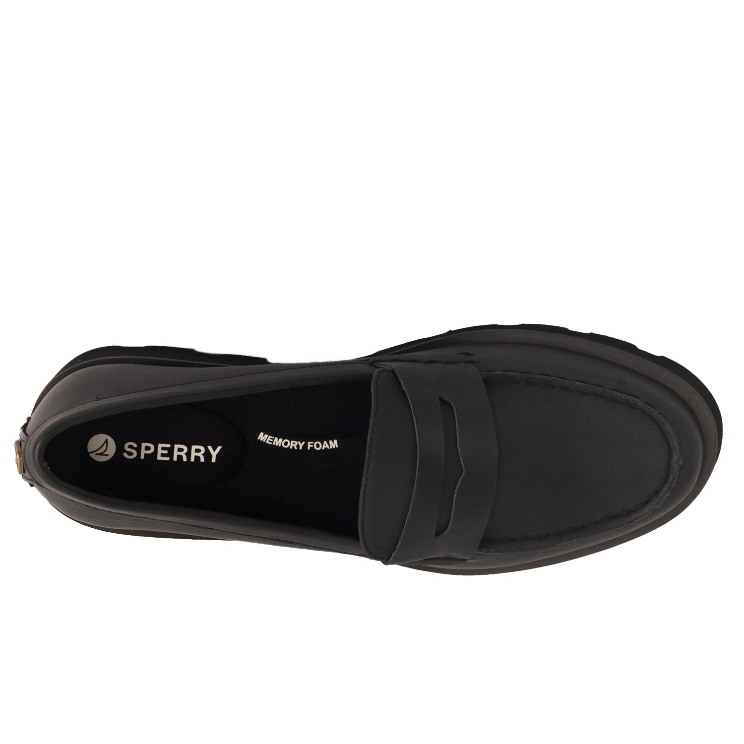 Women's Chunky Penny Casual Leather - Black (25F03062)