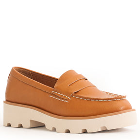 Women's Chunky Penny Casual Leather - Sahara (25F03072)