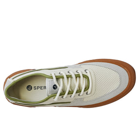 Men's Soletide Leather Sneakers - Offwhite/Sage/Blue (25F03491)