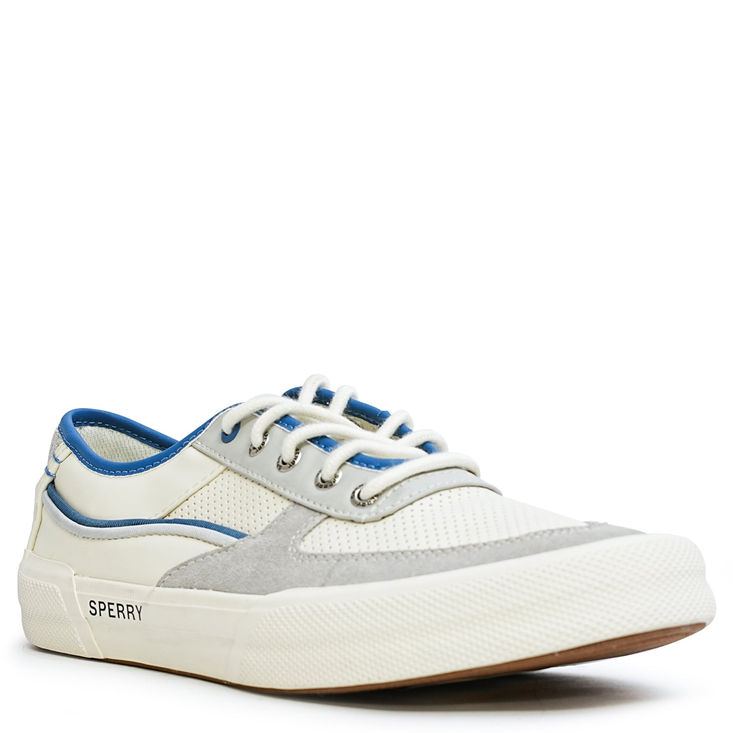Men's Soletide Leather Sneakers - Offwhite/Blue/Grey (25F03511)