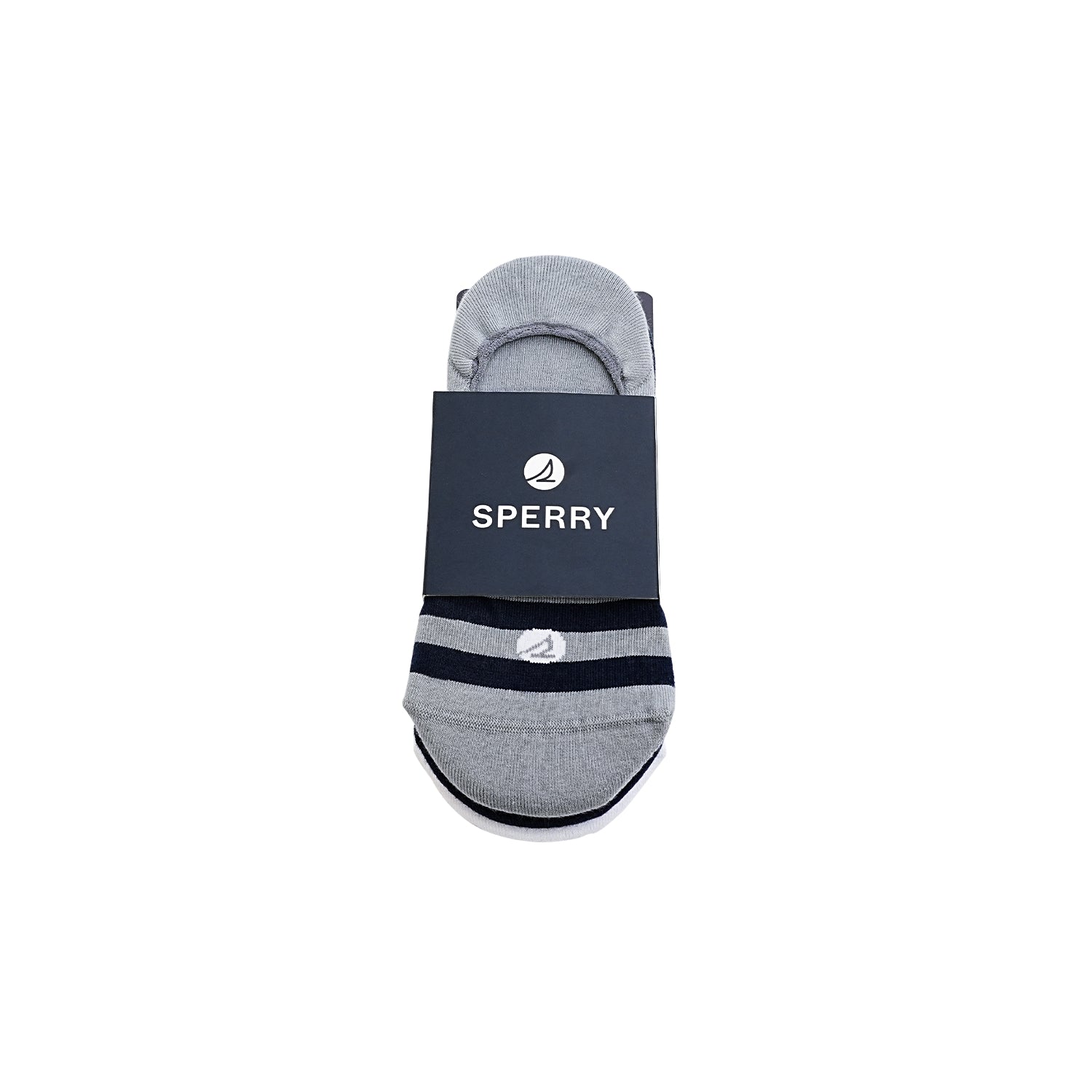 3• In• 1 Sneaker No Show Stripes - Grey/White/Navy (25F65532)