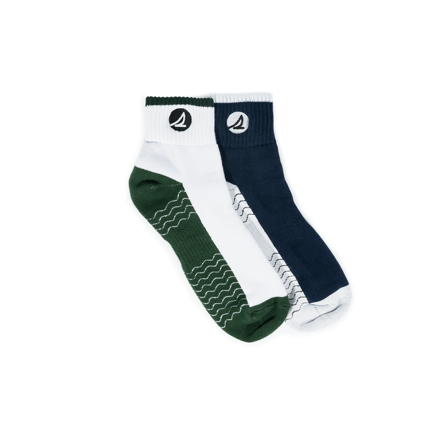 Men's 2• In• 1 Ankle Socks Accents - Green/Navy (25F65641)