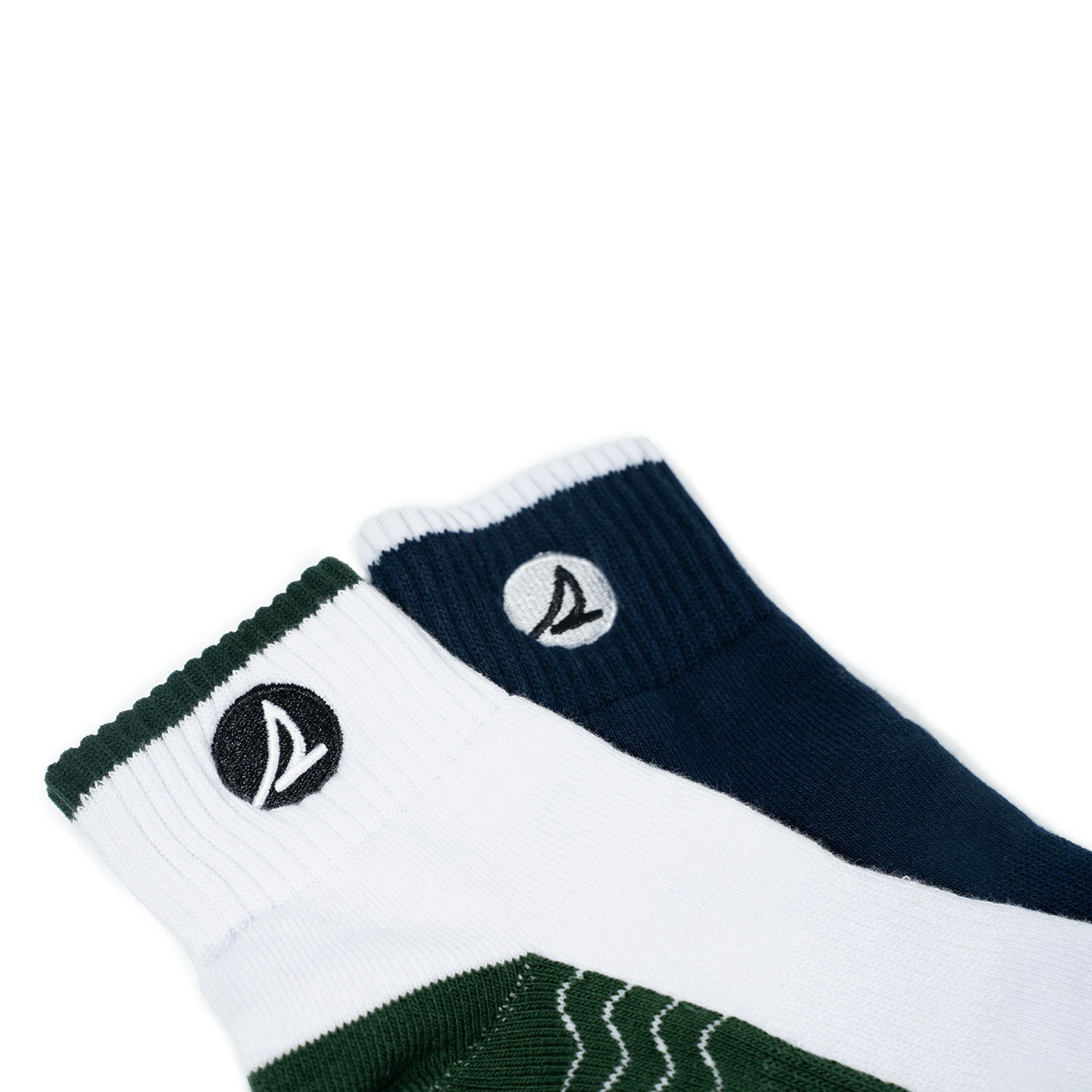 Men's 2• In• 1 Ankle Socks Accents - Green/Navy (25F65641)