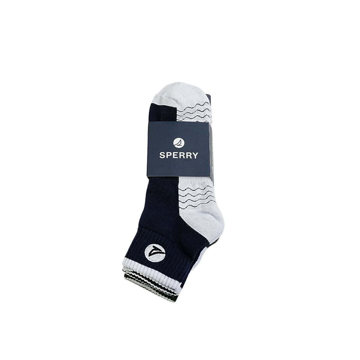 2• In• 1 Ankle Socks Accents - Green/Navy (25F65641)