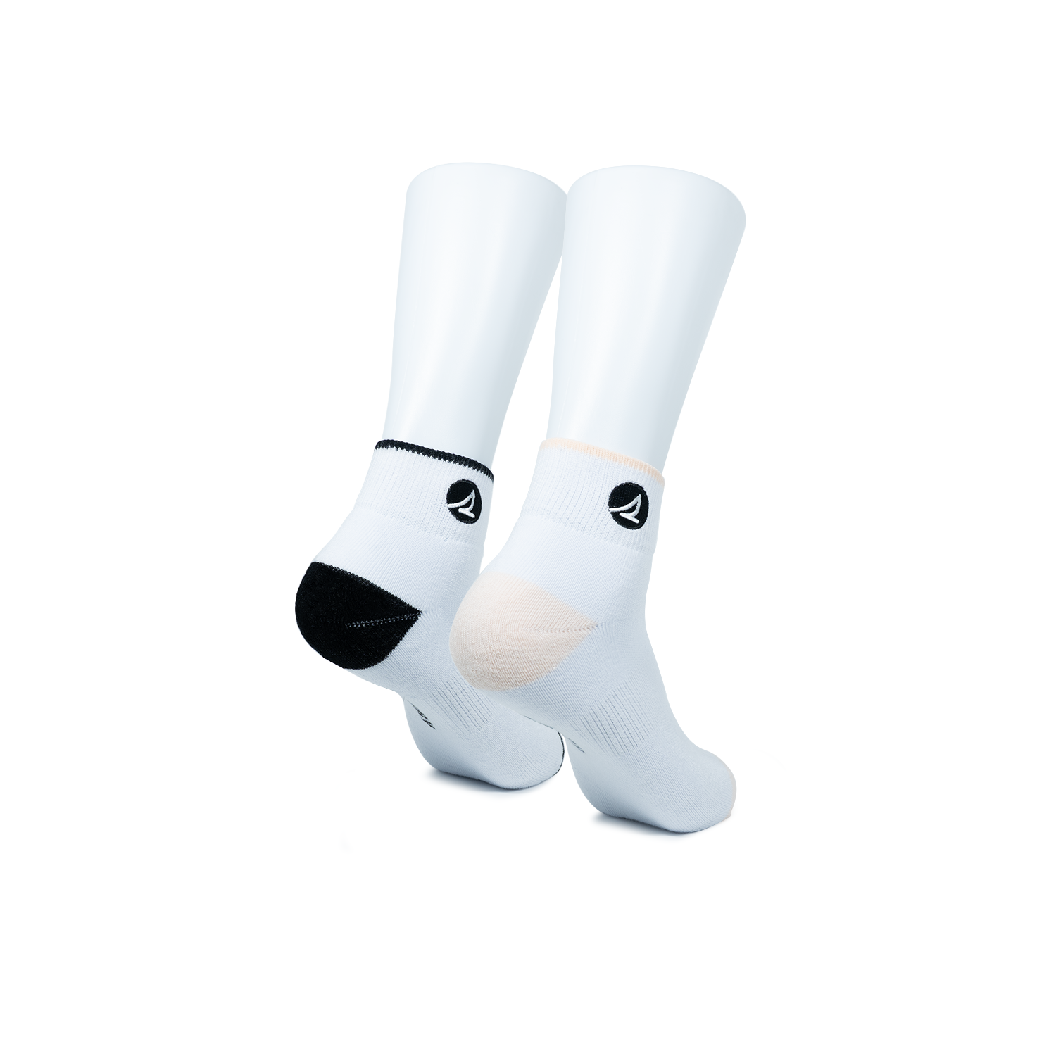 Women's 2• In• 1 Ankle Socks Embroidered - White/Navy (25F65652)
