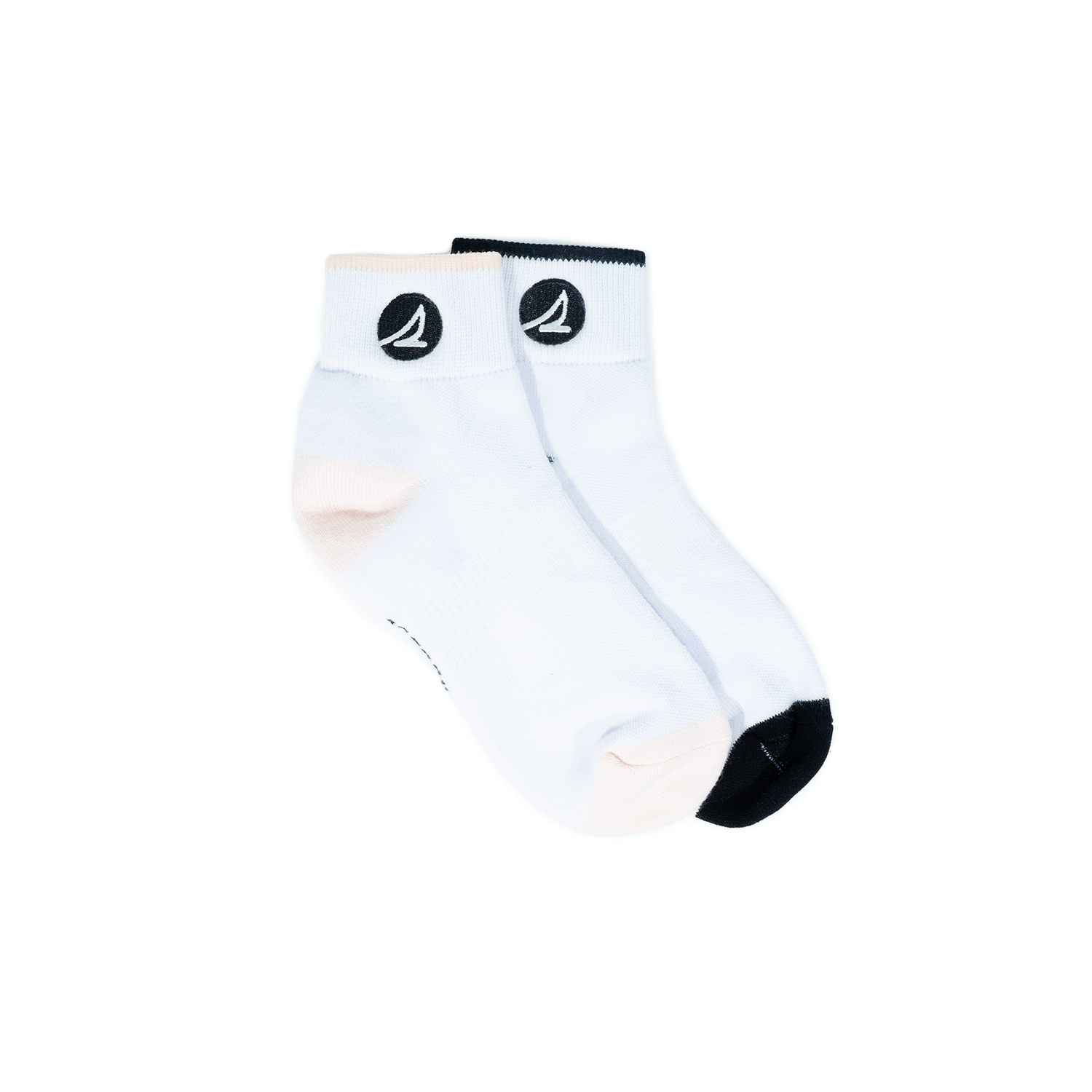Women's 2• In• 1 Ankle Socks Embroidered - White/Navy (25F65652)