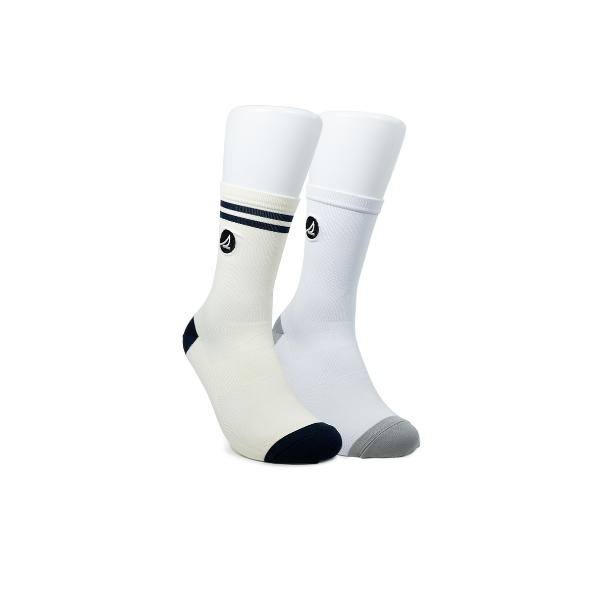 Men's 2• In• 1 Crew Socks Varsity - White/Bone (25F65671)