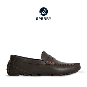 Men's Davenport Casual Penny Loafers - Dark Brown (25S00121)