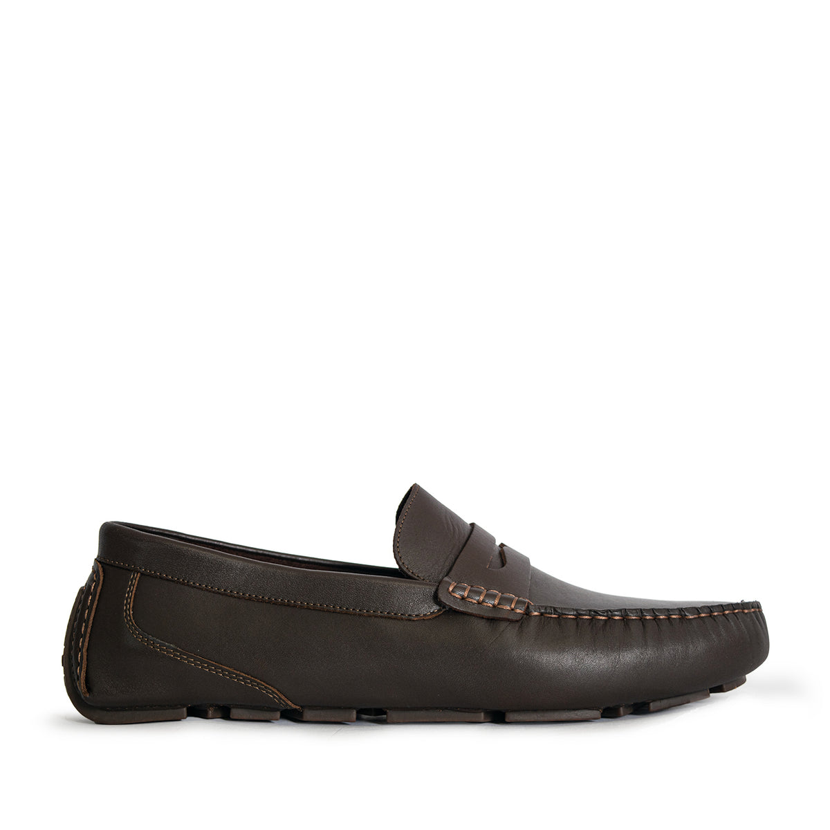 Men's Davenport Casual Penny Loafers - Dark Brown (25S00121)