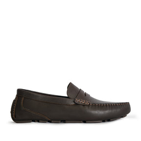 Men's Davenport Casual Penny Loafers - Dark Brown (25S00121)