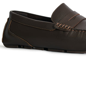 Men's Davenport Casual Penny Loafers - Dark Brown (25S00121)
