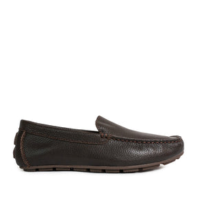Men's Wave Venetian Casual Driving Shoes - Dark Brown (25S00241)