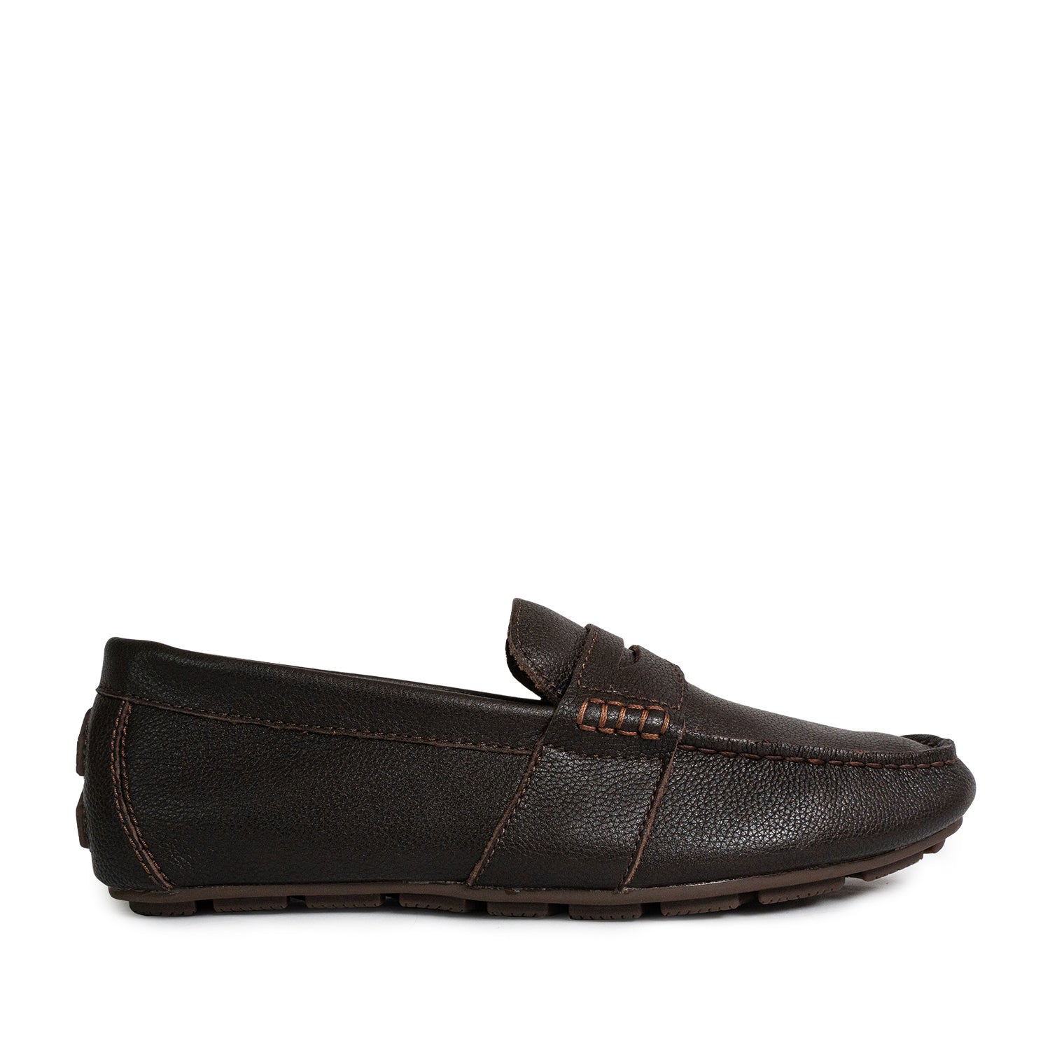 Men's Wave Driver Penny Casual Loafers - Dark Brown (25S00251)
