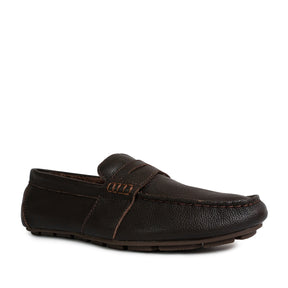 Men's Wave Driver Penny Casual Loafers - Dark Brown (25S00251)