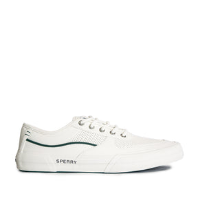 Men's Soletide Leather Sneakers - Off White/Green (25S00401)