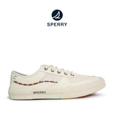 Men's Soletide Leather Sneakers - Light Beige/Rainbow (25S00411)