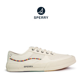 Men's Soletide Leather Sneakers - Light Beige/Rainbow (25S00411)