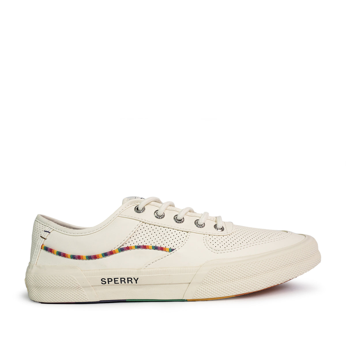 Men's Soletide Leather Sneakers - Light Beige/Rainbow (25S00411)
