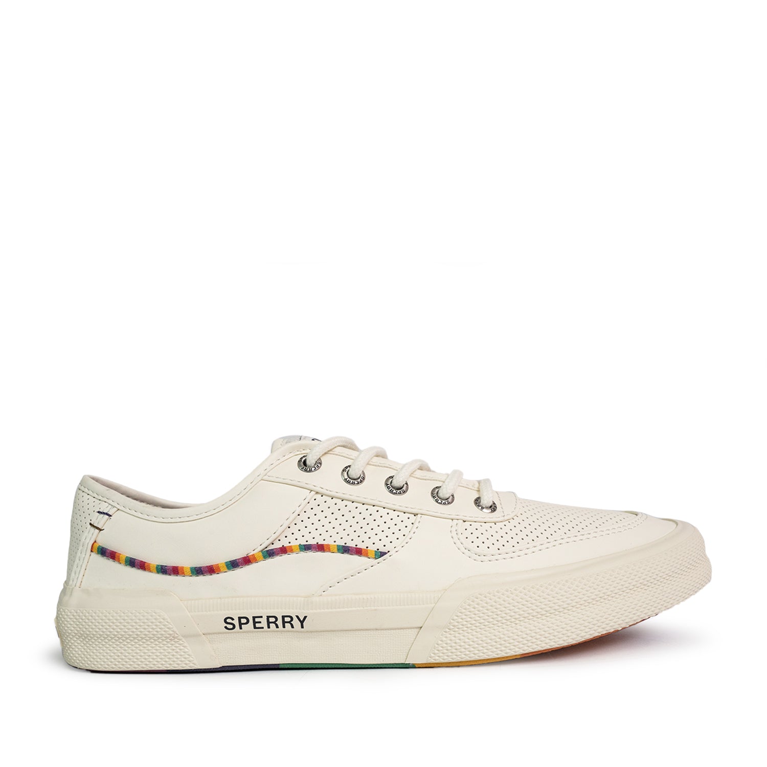 Men's Soletide Leather Sneakers - Light Beige/Rainbow (25S00411)