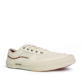 Men's Soletide Leather Sneakers - Light Beige/Rainbow (25S00411)