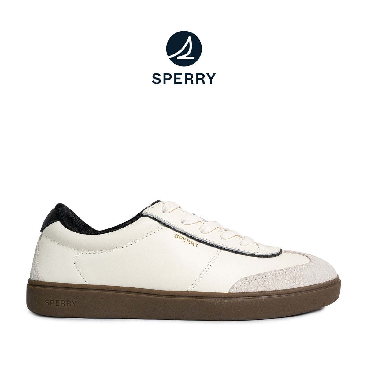 Men's Pier 90 Leather Sneakers - Off-White/Black/Gum (25S00431)